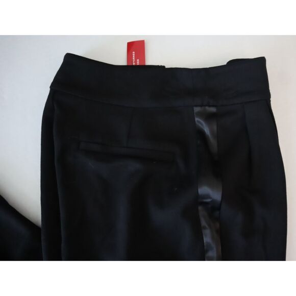 CARBON38 YD832 Women's Sz XS Black Satin Side Stripe Straight Leg Tuxedo Pants - Picture 10 of 13